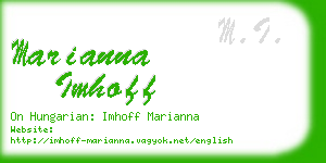 marianna imhoff business card